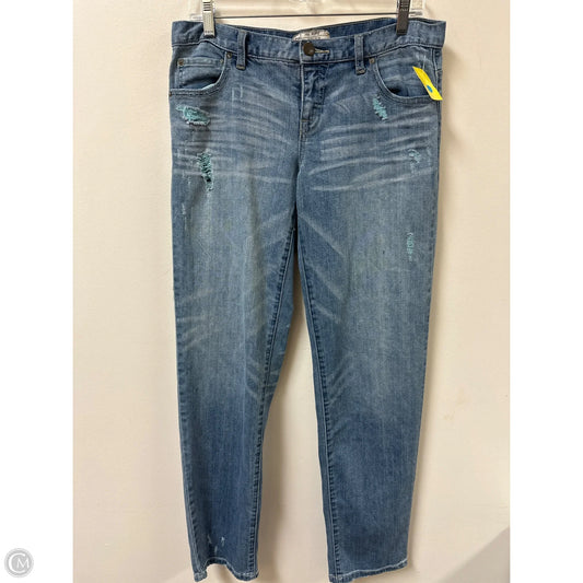 Jeans Straight By Free People In Blue Denim, Size: 4