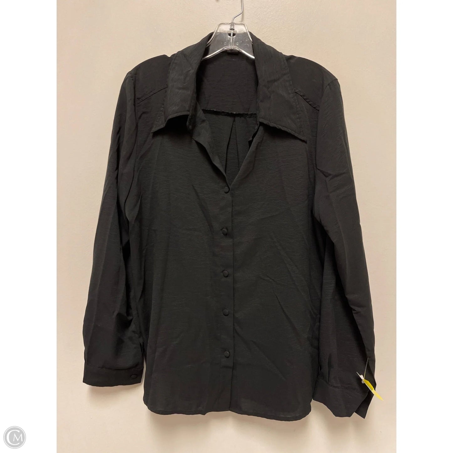 Blouse Long Sleeve By Shein In Black, Size: Xl