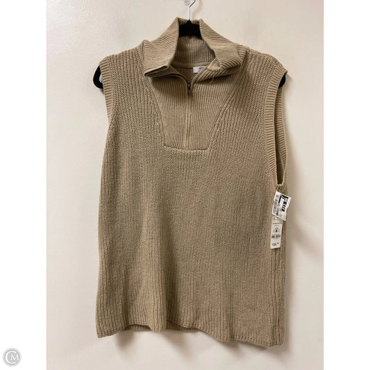 Sweatshirt Collar By Clothes Mentor In Tan, Size: M