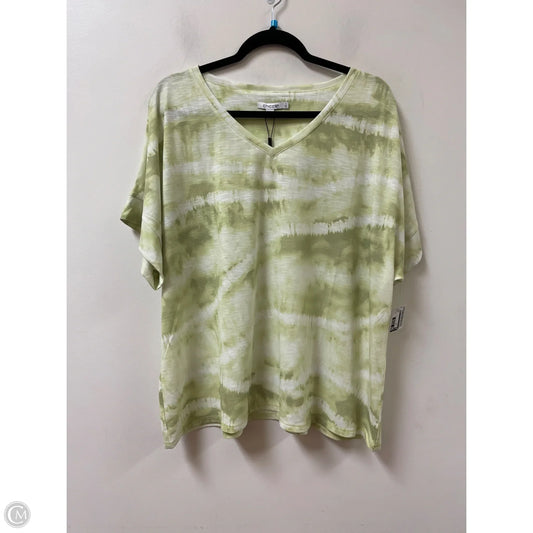 Top Short Sleeve By Chicos In Green, Size: 1x