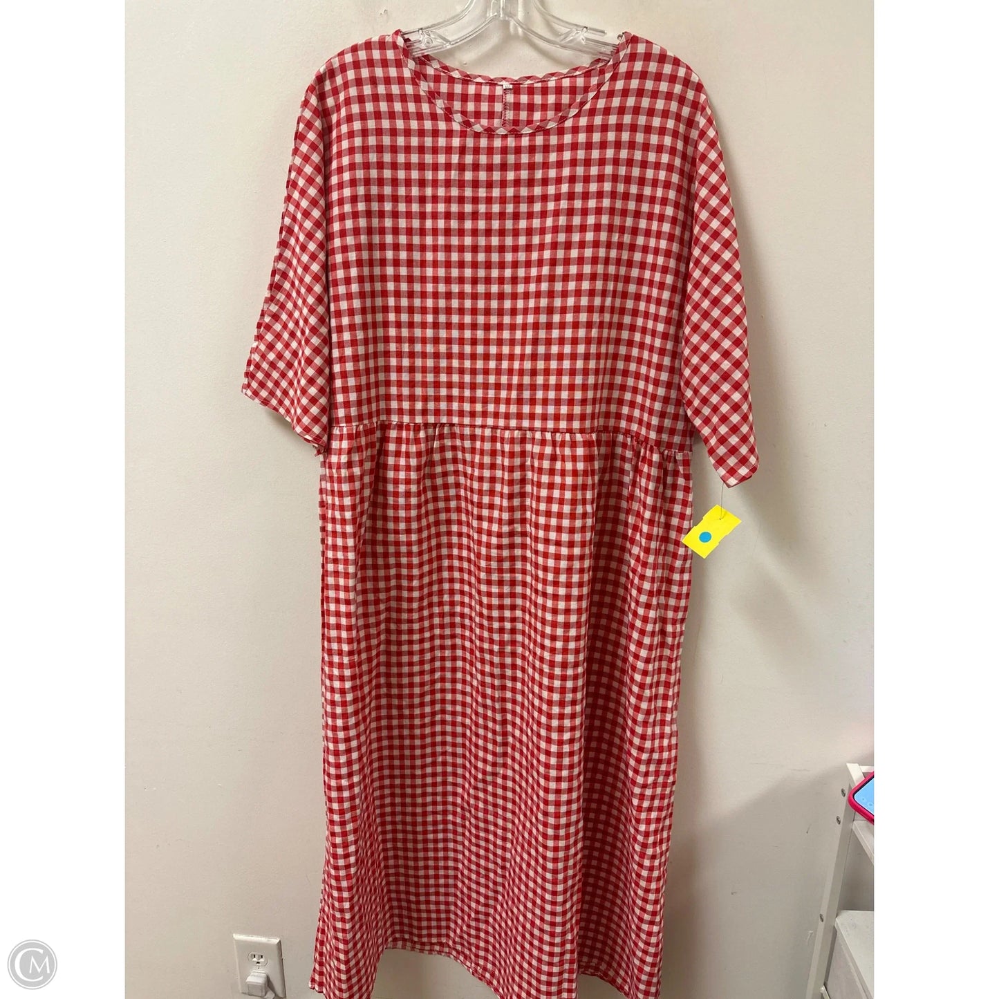 Dress Casual Maxi By Clothes Mentor In Red & White, Size: 1x