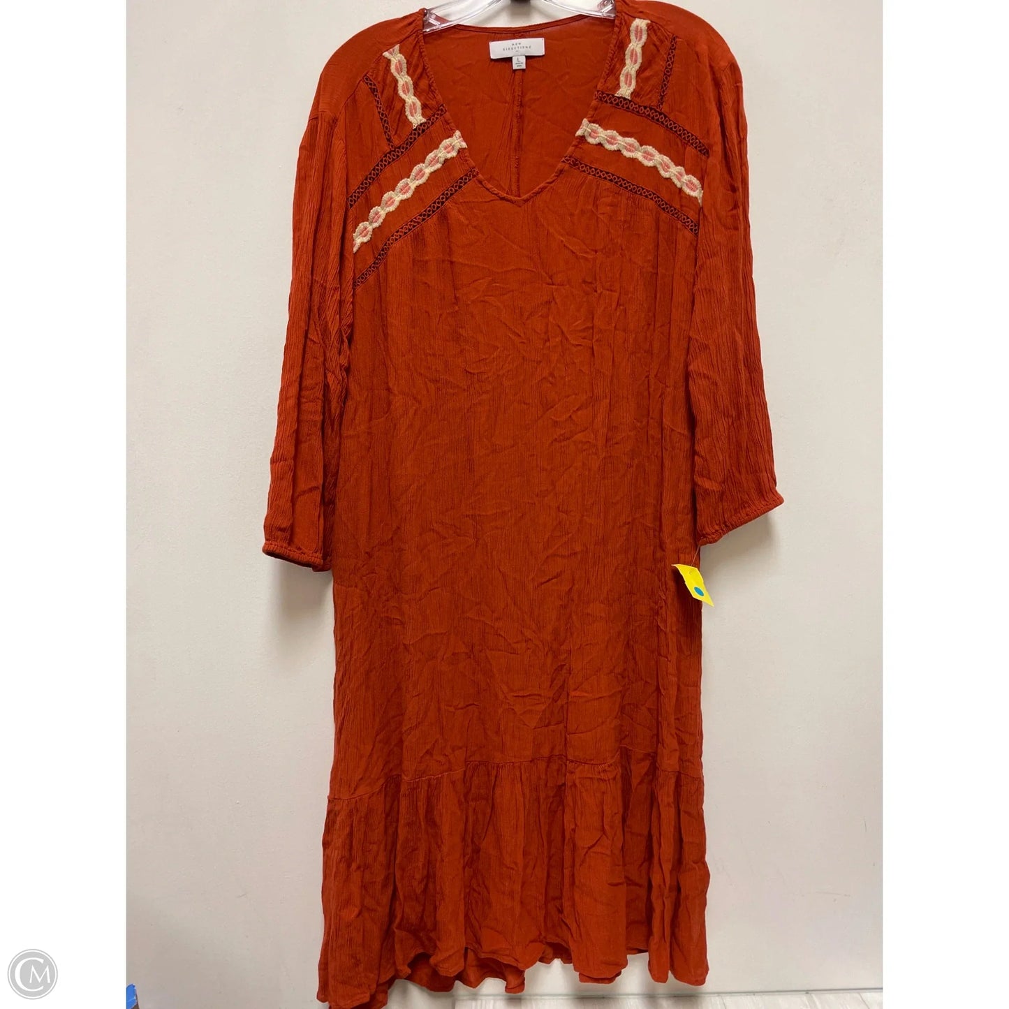 Dress Casual Midi By New Directions In Orange, Size: L