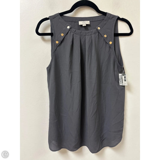 Top Sleeveless By Loft In Grey, Size: Mp