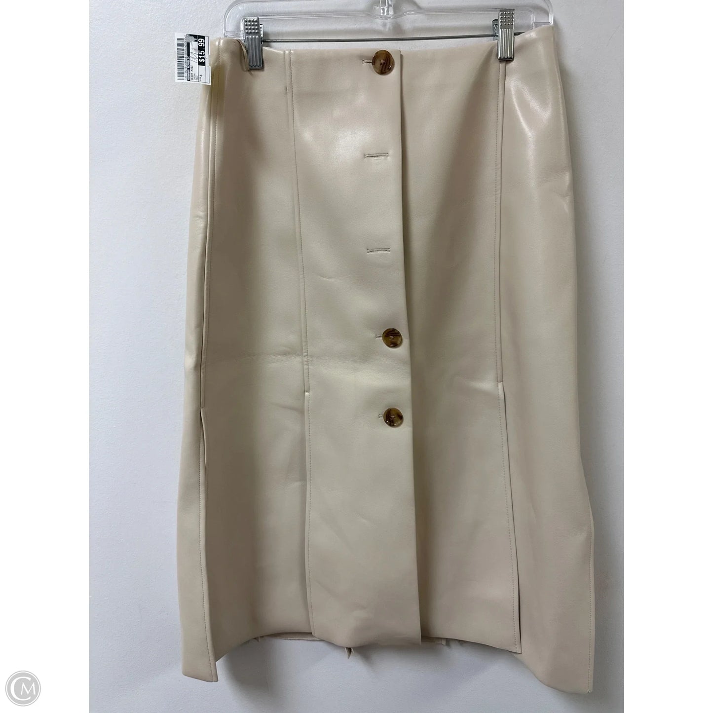 Skirt Midi By Banana Republic In Cream, Size: 8