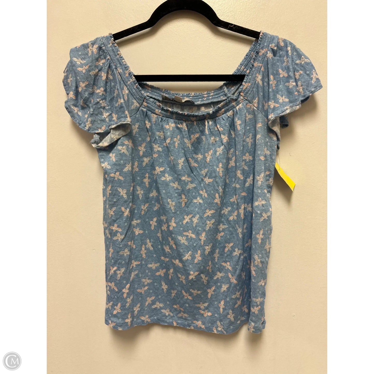 Top Short Sleeve By Loft In Blue, Size: S