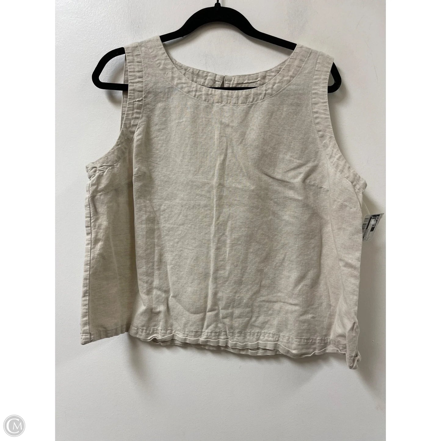 Top Sleeveless By Liz Claiborne In Cream, Size: L
