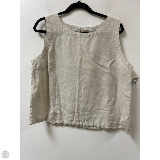 Top Sleeveless By Liz Claiborne In Cream, Size: L