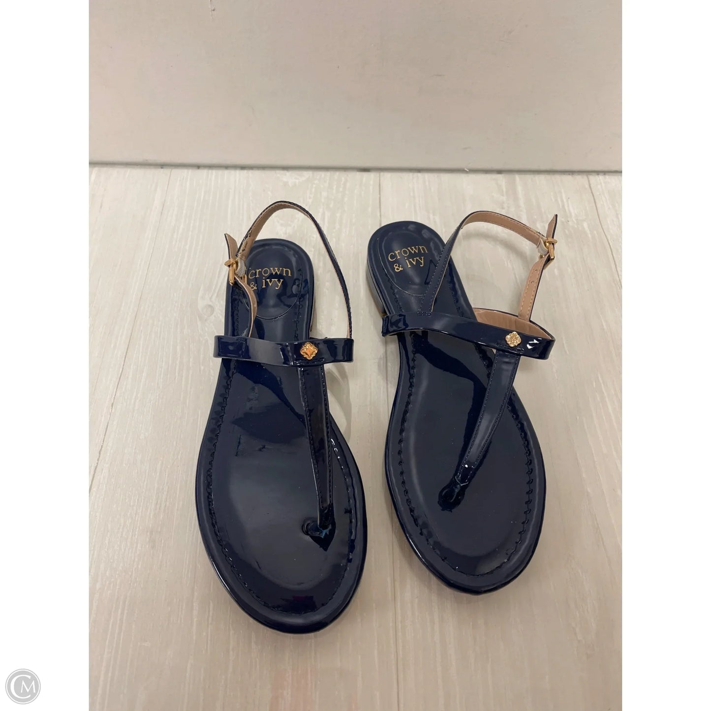 Sandals Flats By Crown And Ivy In Blue, Size: 7