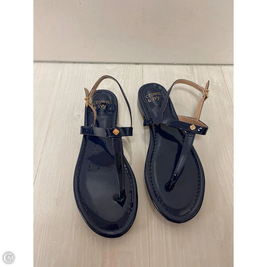 Sandals Flats By Crown And Ivy In Blue, Size: 7