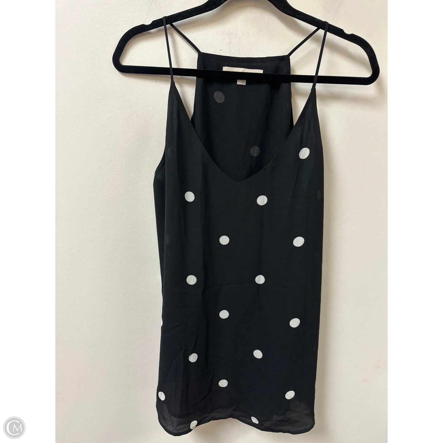 Top Sleeveless By Loft In Polkadot Pattern, Size: L