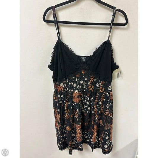 Top Sleeveless By Clothes Mentor In Black & Brown, Size: 3x