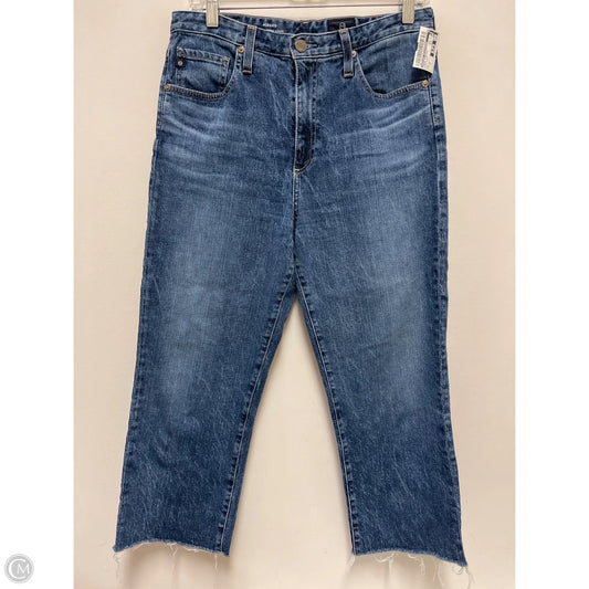 Jeans Straight By Adriano Goldschmied In Blue Denim, Size: 10