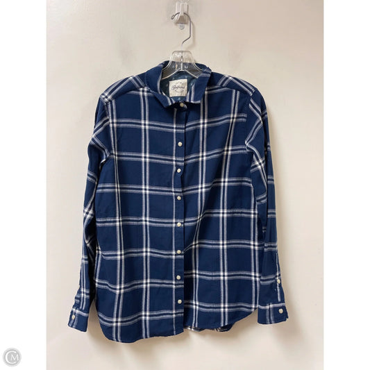 Blouse Long Sleeve By Jachs Girlfirend In Blue, Size: M