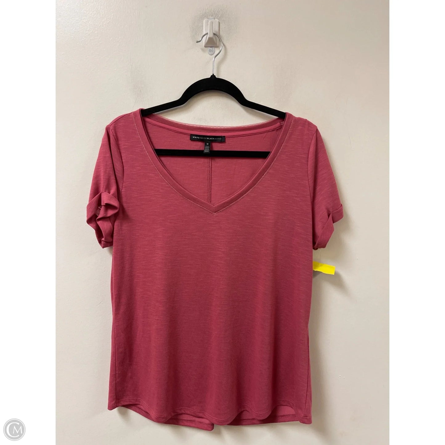 Top Short Sleeve By White House Black Market In Pink, Size: M