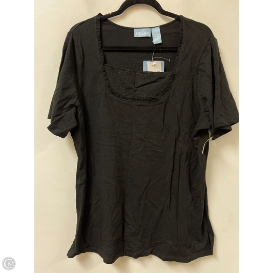 Top Short Sleeve By Liz And Me In Black, Size: Xl