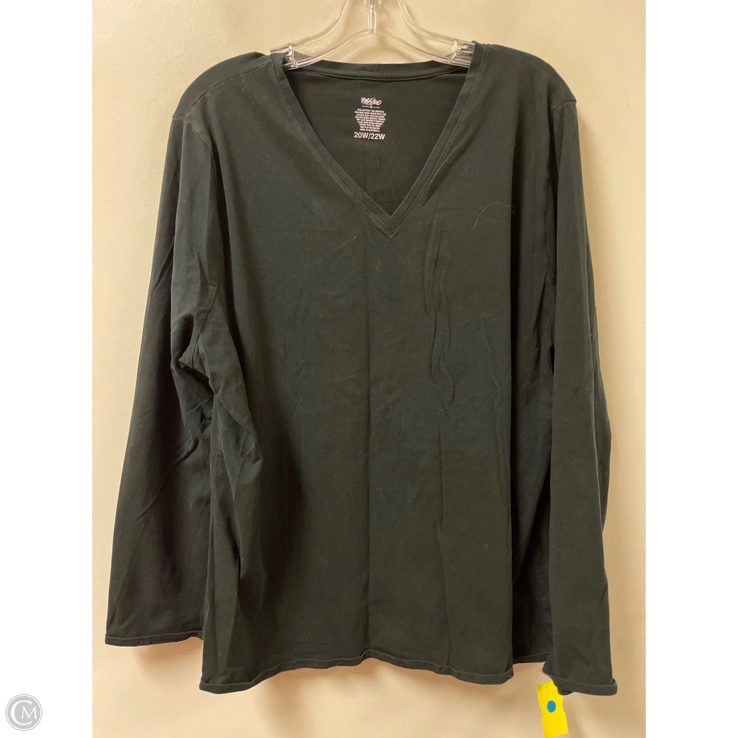 Top Long Sleeve By Mossimo In Black, Size: 2x