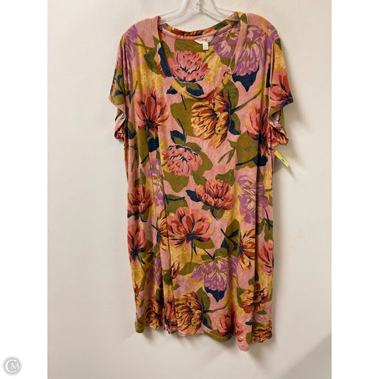 Dress Casual Midi By Terra & Sky In Floral Print, Size: 1x