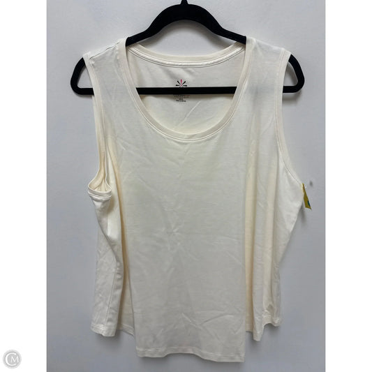 Athletic Tank Top By Isaac Mizrahi Live Qvc In Cream, Size: Xl
