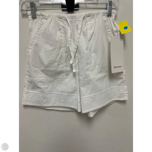 Athletic Shorts By Lululemon In White, Size: 0