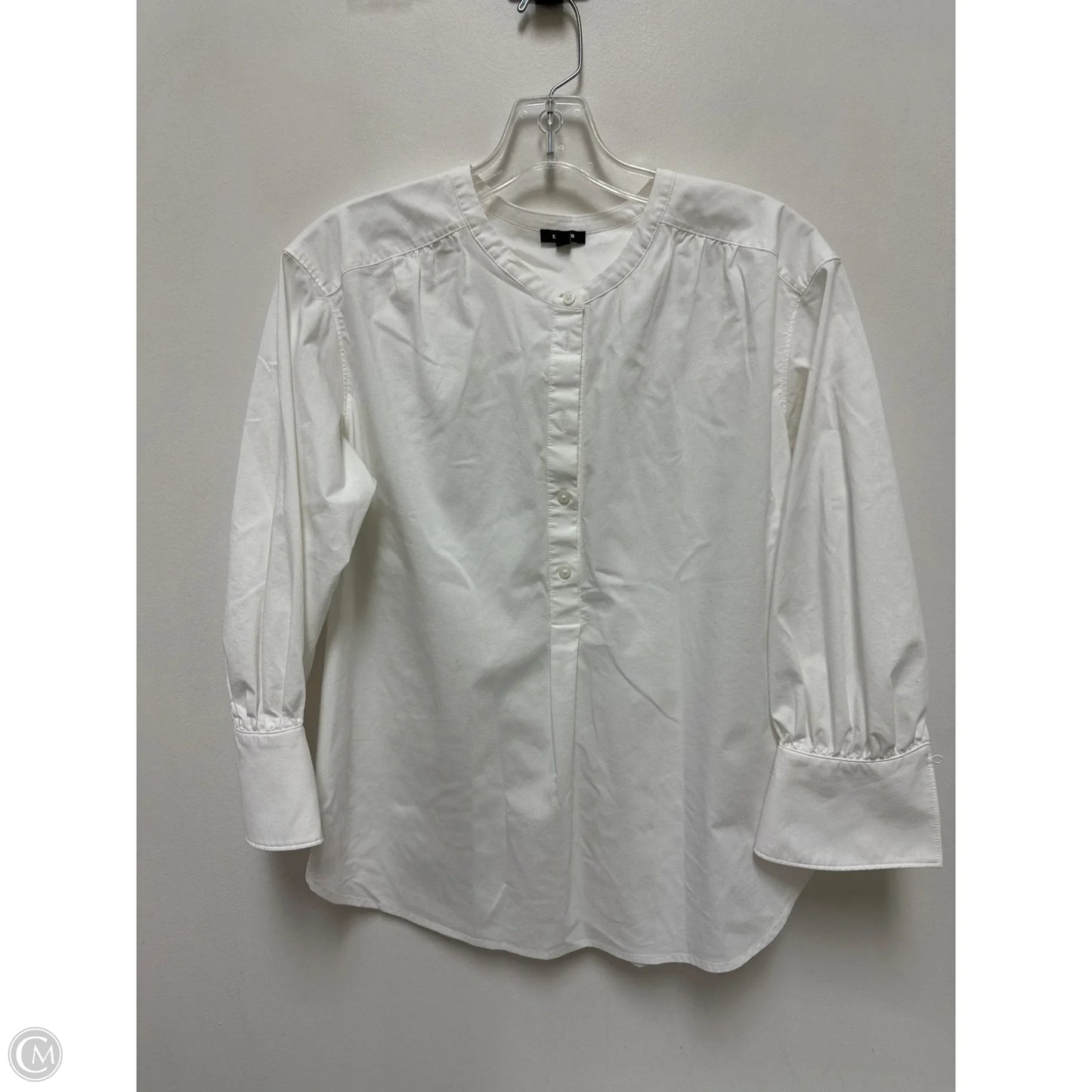 Blouse Long Sleeve By Express In White, Size: Xs