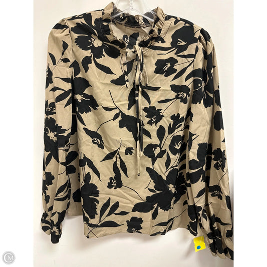Top Long Sleeve By Shein In Black & Brown, Size: M
