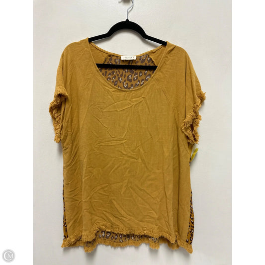 Top Short Sleeve By Umgee In Yellow, Size: 1x