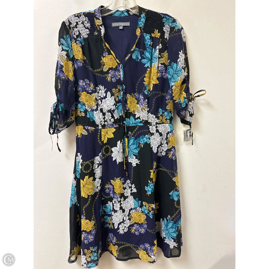 Dress Casual Midi By Sharagano In Floral Print, Size: S
