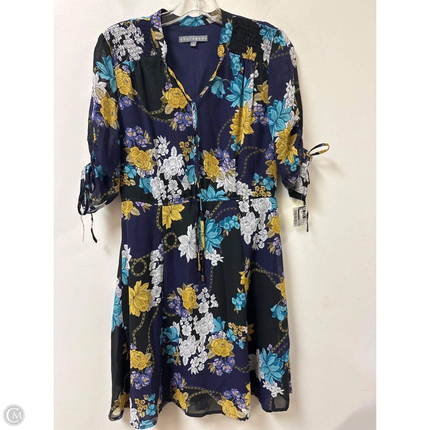 Dress Casual Midi By Sharagano In Floral Print, Size: S
