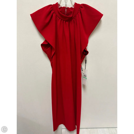 Dress Casual Midi By Calvin Klein In Red, Size: M