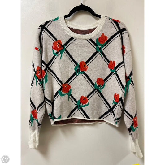 Sweater By Maeve In Orange & White, Size: S