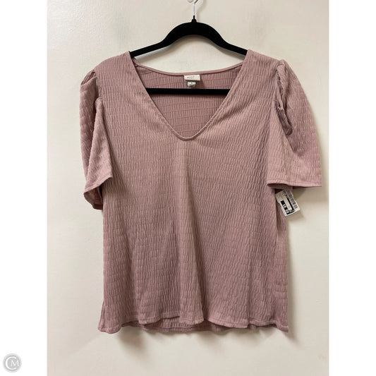 Top Short Sleeve By A New Day In Pink, Size: L