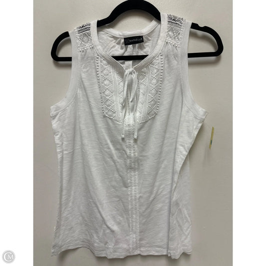 Top Sleeveless By Rafaella In White, Size: M