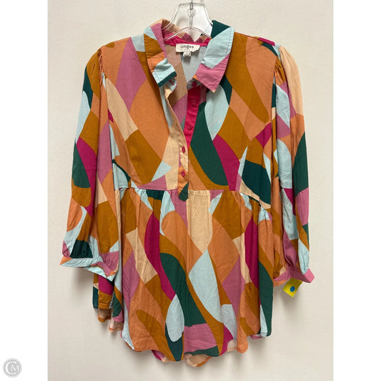 Blouse Long Sleeve By Umgee In Multi-colored, Size: S