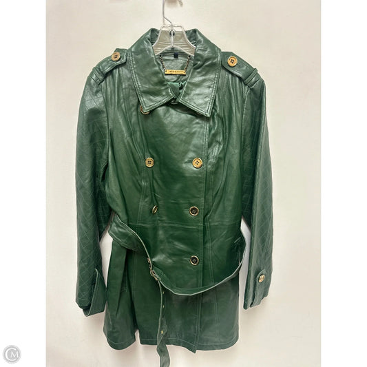 Coat Leather By Cma In Green, Size: 1x