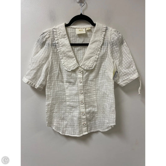 Blouse Short Sleeve By Maeve In White, Size: Xs