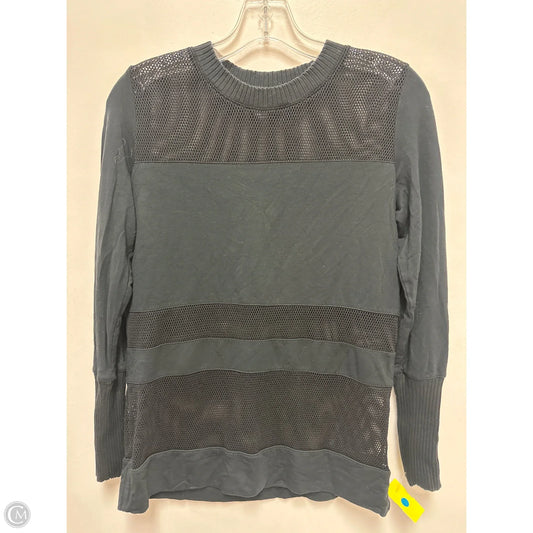 Athletic Top Long Sleeve Crewneck By Alo In Black, Size: S