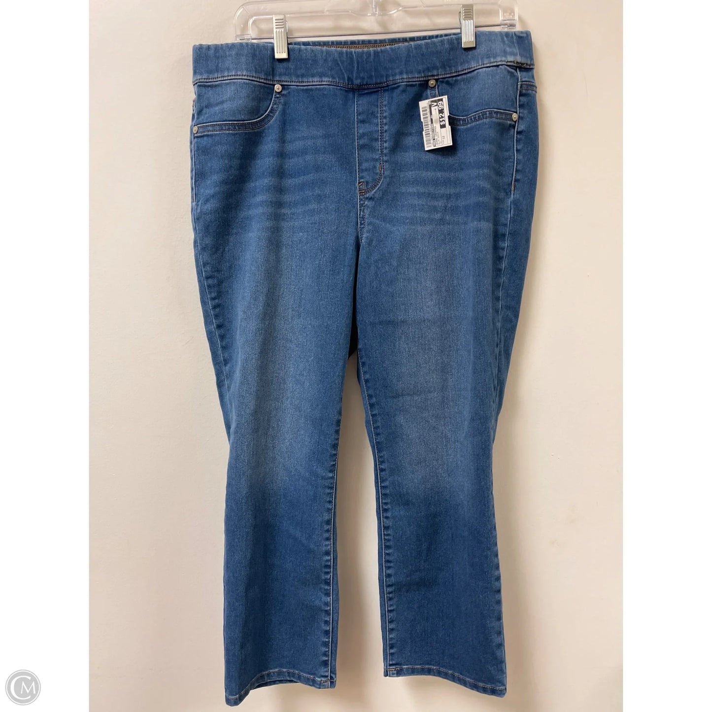 Jeans Cropped By New Directions In Blue Denim, Size: 12