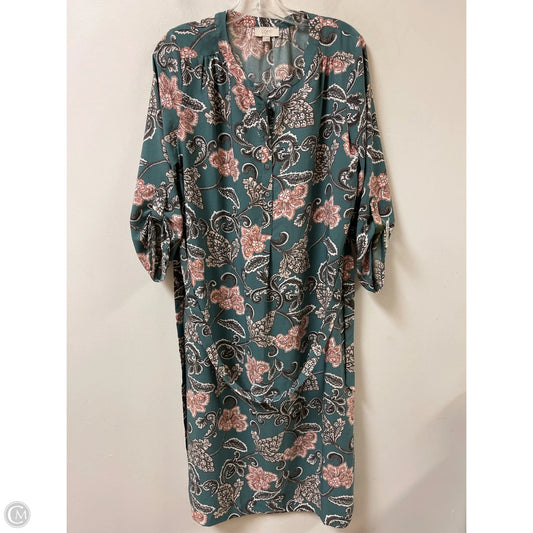 Dress Casual Midi By Loft In Multi-colored, Size: M