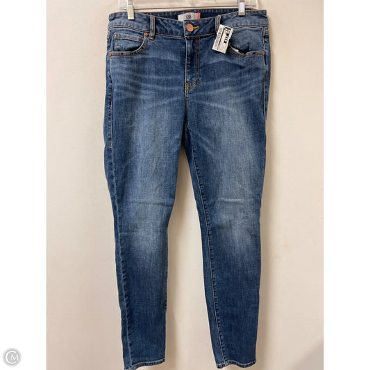 Jeans Skinny By Cabi In Blue Denim, Size: 12