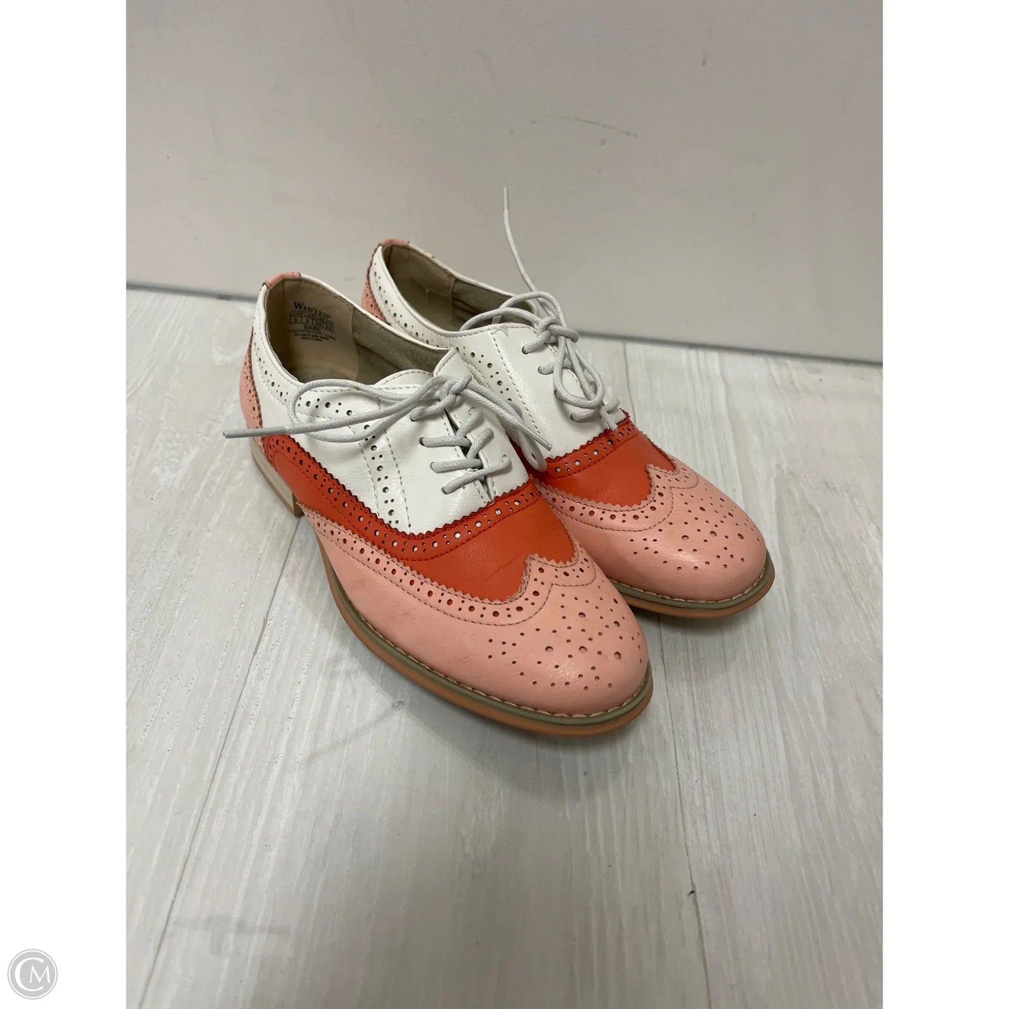 Shoes Flats By Wanted In Pink & White, Size: 8