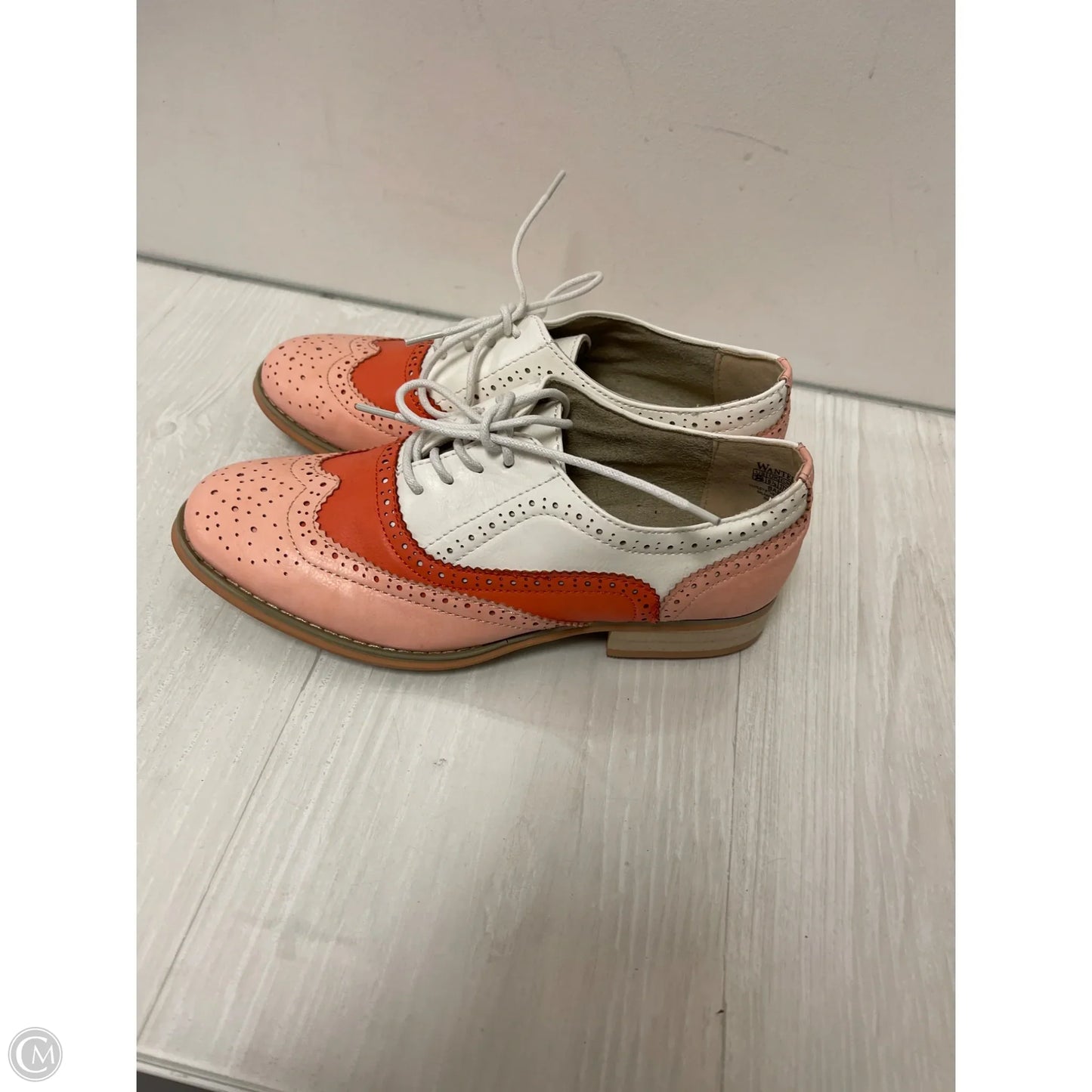 Shoes Flats By Wanted In Pink & White, Size: 8