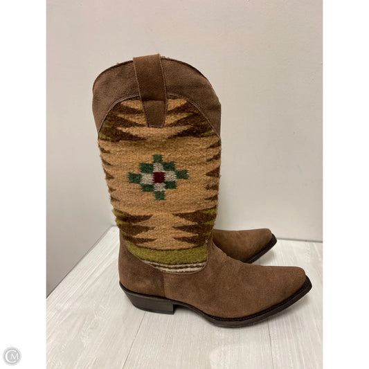 Boots Leather By Matisse In Brown & Green, Size: 8