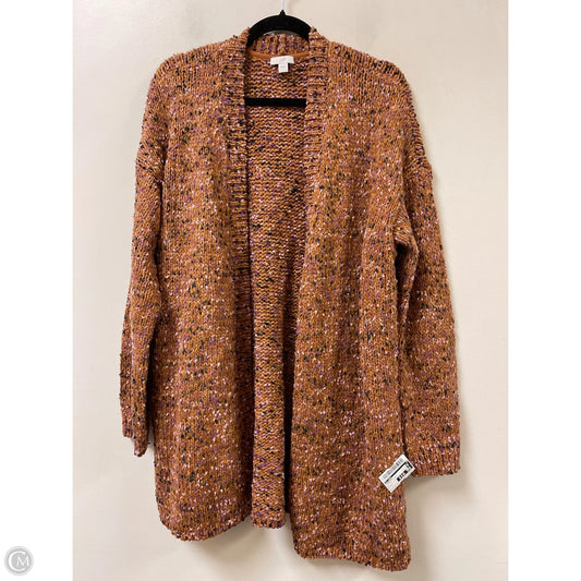 Cardigan By J. Jill In Orange & Purple, Size: L