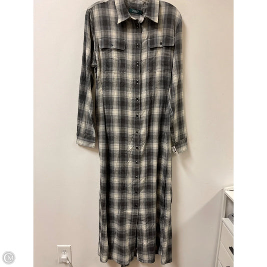 Dress Casual Maxi By Lauren By Ralph Lauren In Grey, Size: L
