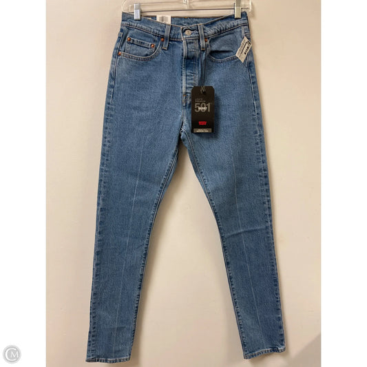Jeans Skinny By Levis In Blue Denim, Size: 4