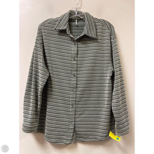 Blouse Long Sleeve By Clothes Mentor In Green, Size: M