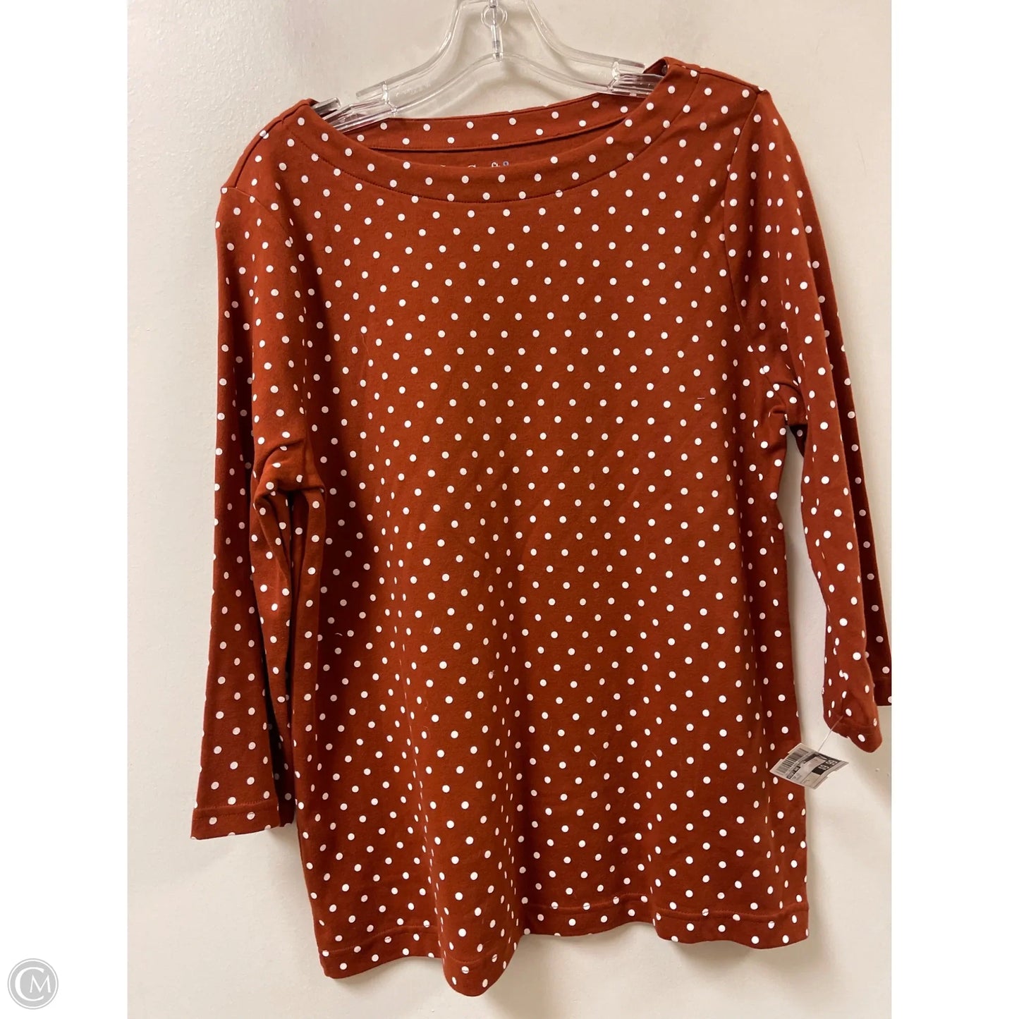 Top Long Sleeve By Croft And Barrow In Orange, Size: L