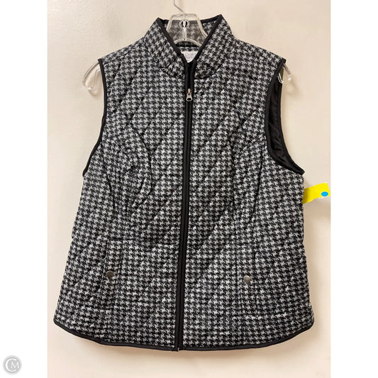 Vest Puffer & Quilted By Croft And Barrow In Black & White, Size: M