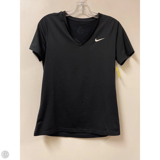 Athletic Top Short Sleeve By Nike In Black, Size: M