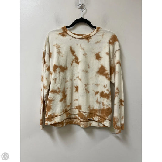 Sweater By Time And Tru In Brown & Cream, Size: M